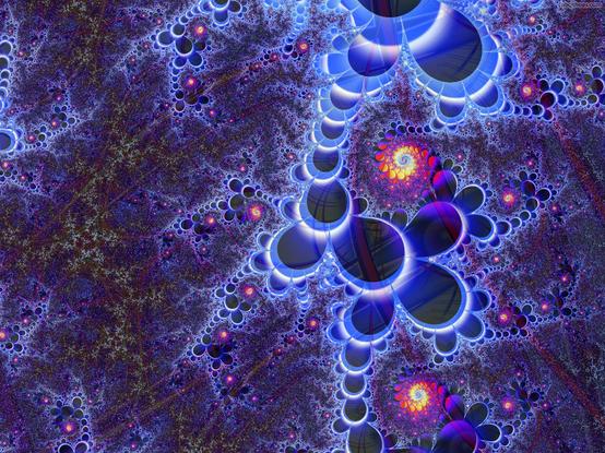 Fractal Bubbles in blue and purple