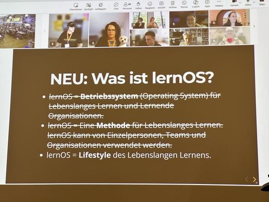 Übernehmen Aufidappen 60 Notizen| Räume Copilot| NEU: Was ist lernOS? • ternOS = Betriebssystem (Operating System) für Lebenslanges Lernen und Lernende Organisationen: • ternOS = Eine Methode für Lebenstanges Lernen. terneS kann von Einzelpersonen, Teams und Organisationen verwendet werden. • lernOS = Lifestyle des Lebenslangen Lernens.