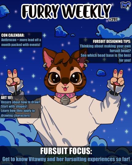 Furry Weekly issue 297 cover featuring Vitawny the cat