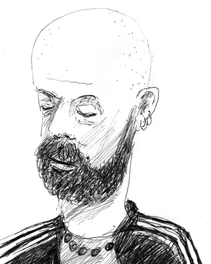 Bearded man in the Ringbahn