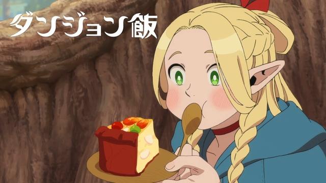 alt="Marcile comiendo, una elfa rubia - sacado de Youtube"