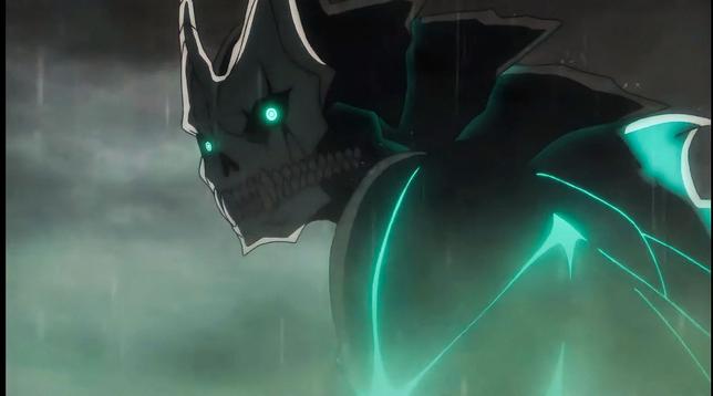 alt="Kaiju n8 de perfil, un hombre kaiju azul oscuro con cara terrorífica - sacado de Sportskeda"