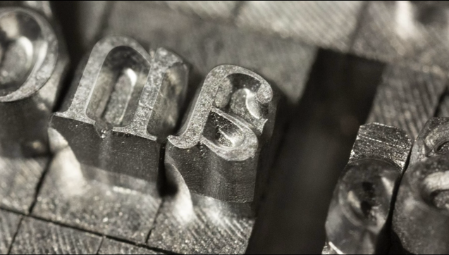 Metal type: Van Dijck (Monotype series 203)