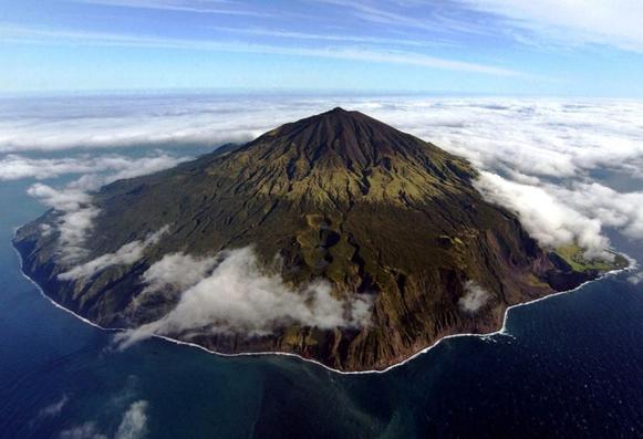 aerial photo - Tristan da Cunha volcano, Queen Mary’s Peak