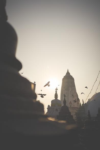 First light on Swayambhunath