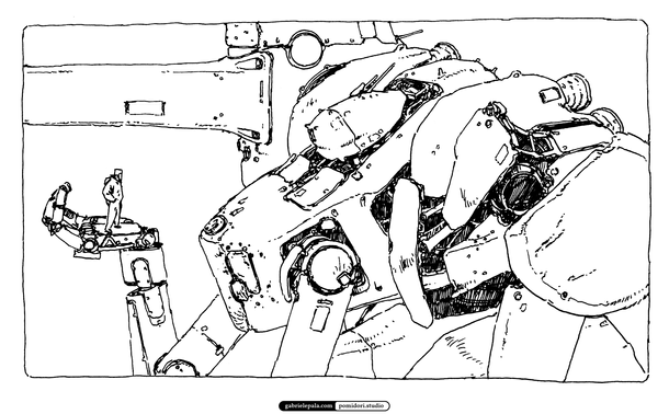Drawing of a mech