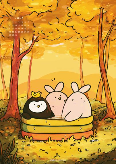 Three birds in a way too small pool.