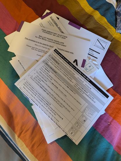 UK postal voting papers