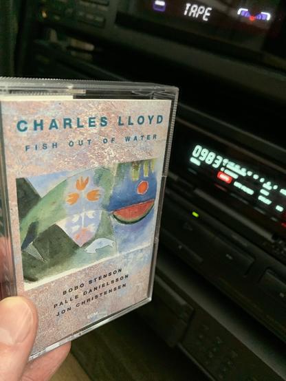 Charles Lloyd‘s album „Fish out of water“ playing on my tapedeck.