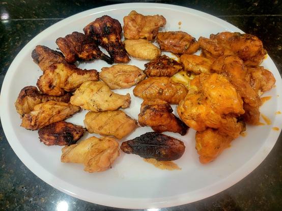 Selection of smoked wings