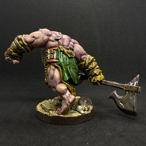 Back view, there is an obviously splotchy spot on its thigh where the paint didn't stick.