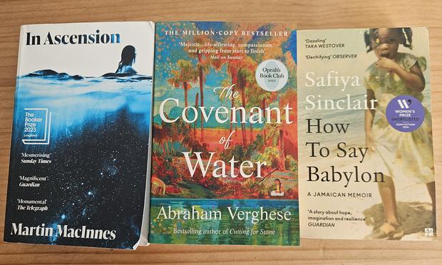 The books In Ascension from Martin MacInnes, The Covenant of Water from Abraham Verghese and How to Say Babylon from Safiya Sinclair