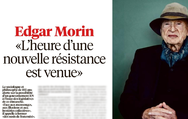 Interview d'Edgar Morin dans libé