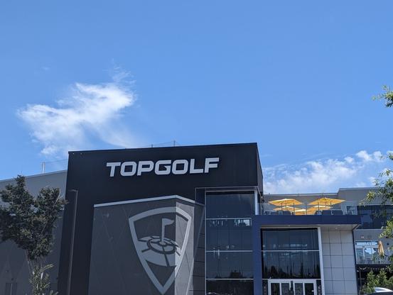 A photo I took of the front of the TopGolf building in Myrtle Beach, SC.