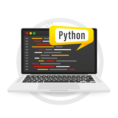 A computer screen with Python code