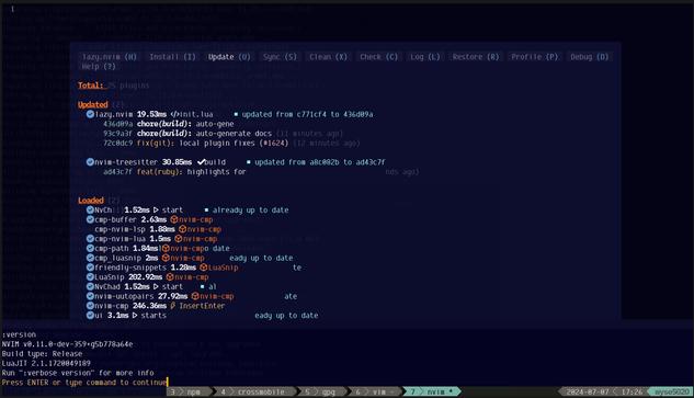 NVIM v0.11.0-dev-359+g5b778a64e
by Sikorski Arkadiusz / arq.pl