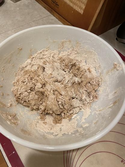 bread flour in a bowl