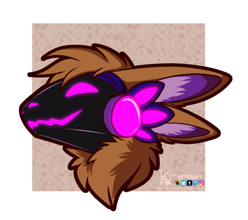 digital art headshot of a protogen avali hybrid character