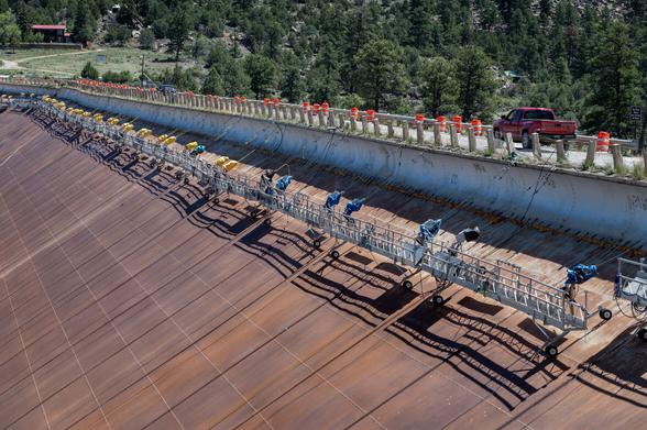 photo - El Vado Dam repair efforts, drawn down, New Mexico