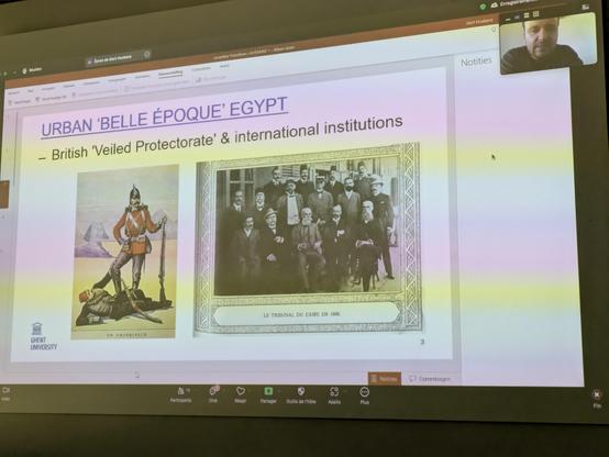 Slide: urban "belle époque" in Egypt.