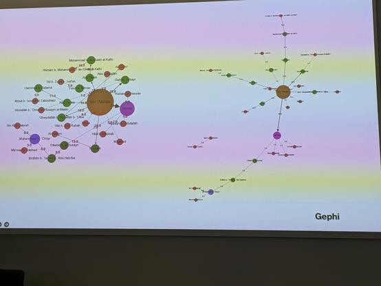 Two transmission networks visualized in Gephi.