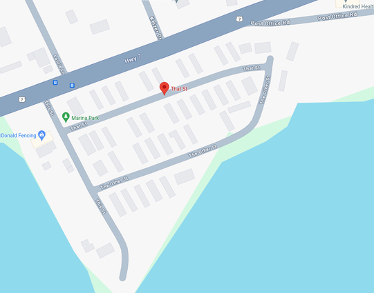 A map of This Street, That Street and The Other Street in Canada.