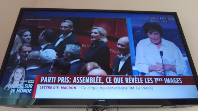 Photo de LCI dont le bandeau titre "PARTI PRIS, CE QUE RÉVÈLE [sic] LES 1ères IMAGES"