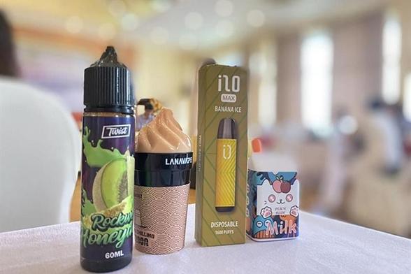 E-cigarette products with appealing flavours, and labelled as “milk” are clearly targeting children, said an expert. PHOTO: VIET NAM NEWS/ASIA NEWS NETWORK