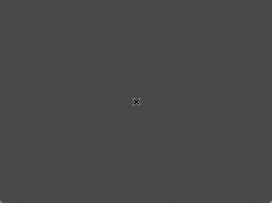The X Windows System starting up with the seminal stipple on the root window and the X_cursor on the pointer.