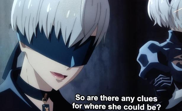 Screengrab from Nier Automata with 9S and 2B