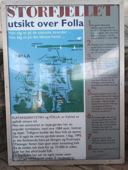 Informasjonsskilt på #Storfjellet. Informasjon plaque at #Storfjellet.