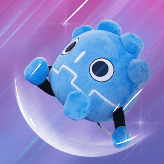 Product image of the plush dropping like a comet