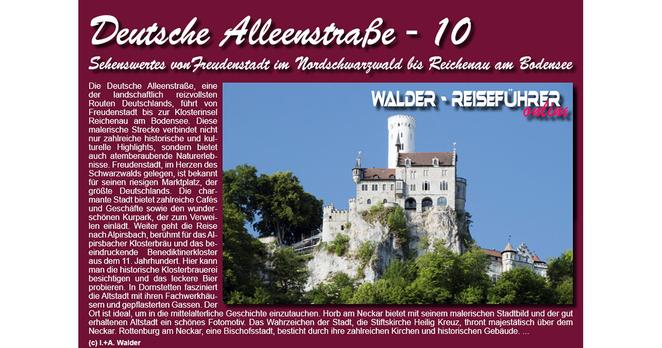 !! NEUER Online Reiseführer "Deutsche Alleenstraße"  (kostenloser bis 22-7-2024) https://www.reisetipps-europa.de/51_Reisefuehrer/7_Reisefuehrer_D_Deutsche-Alleenstrasse_Freudenstadt--Reichenau_T10.html