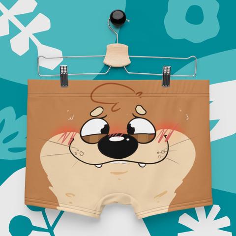Otter but as a pair of boxer briefs. They are very flustered and printed to the back of a polyester boxer briefs