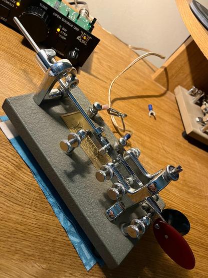 Semi-automatic morse code key by Vibroplex often called a bug