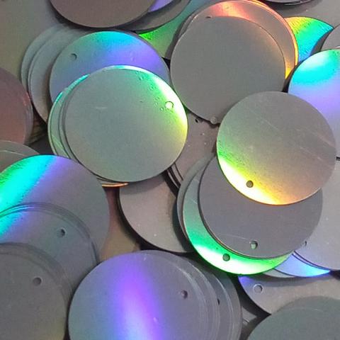 25mm Silver Hologram Flash Disc Sequins from sequinworld.co.uk

our Disc Sequins are ideal for your cards, crafts and creations such as greetings cards, craft projects, hoop art, sequin jewellery and textile embellishments