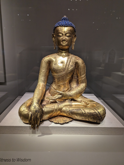 Golden calm statue of Buddha