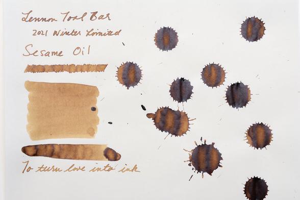 brown ink splats