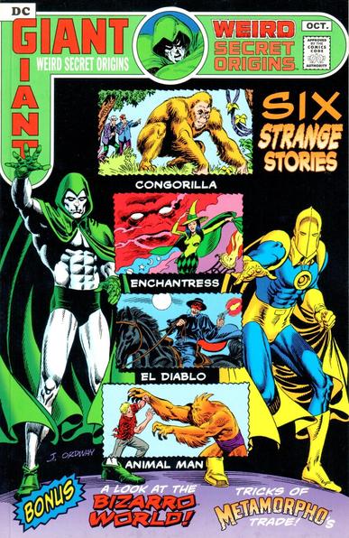 Comic book featuring origins of weird heroes