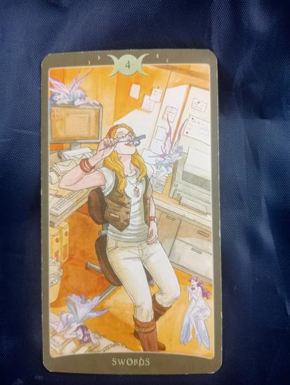 Tarot card 4 of Swords
