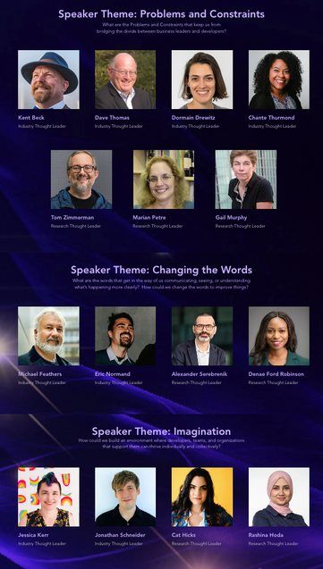 Headshots of the speakers for the Bridge Summit