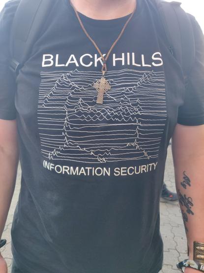 Black Hills Information Security t-shirt, joy divison style