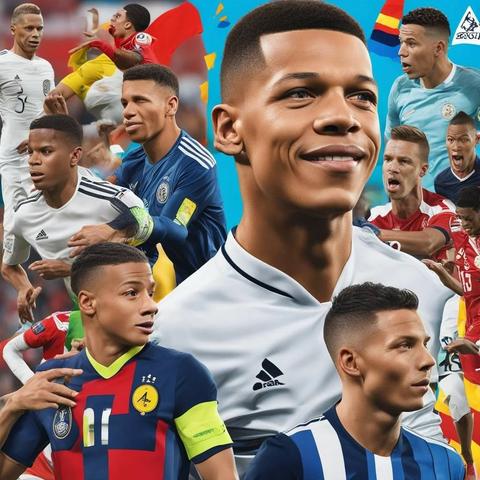 Ki Bild vom Beitrag "Frisuren bei Fussballspielern" mit zum Teil verzerrten Gesichtern