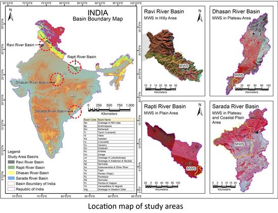maps - location of study areas