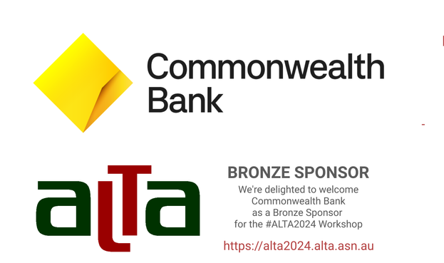 Commonwealth Bank announced as Bronze Sponsor of the Australasian Language Technology Association Workshop #ALTA2024