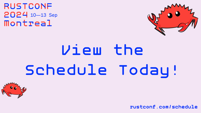 View the Schedule Today!