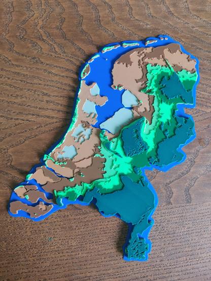 Nederland zoals het nu is in 7 kleuren.