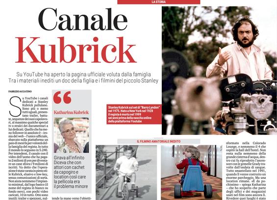 Dettaglio dell'articolo Canale Kubrick pubblicato su La Stampa