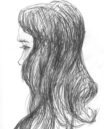 Woman with hair