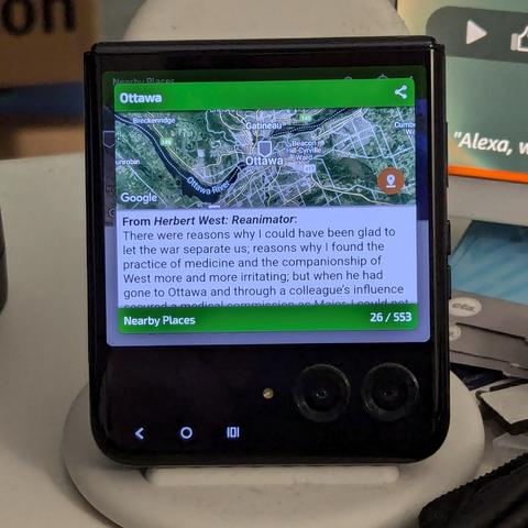 Folded razr+ 2024 charging on my Pixel wireless charging dock.